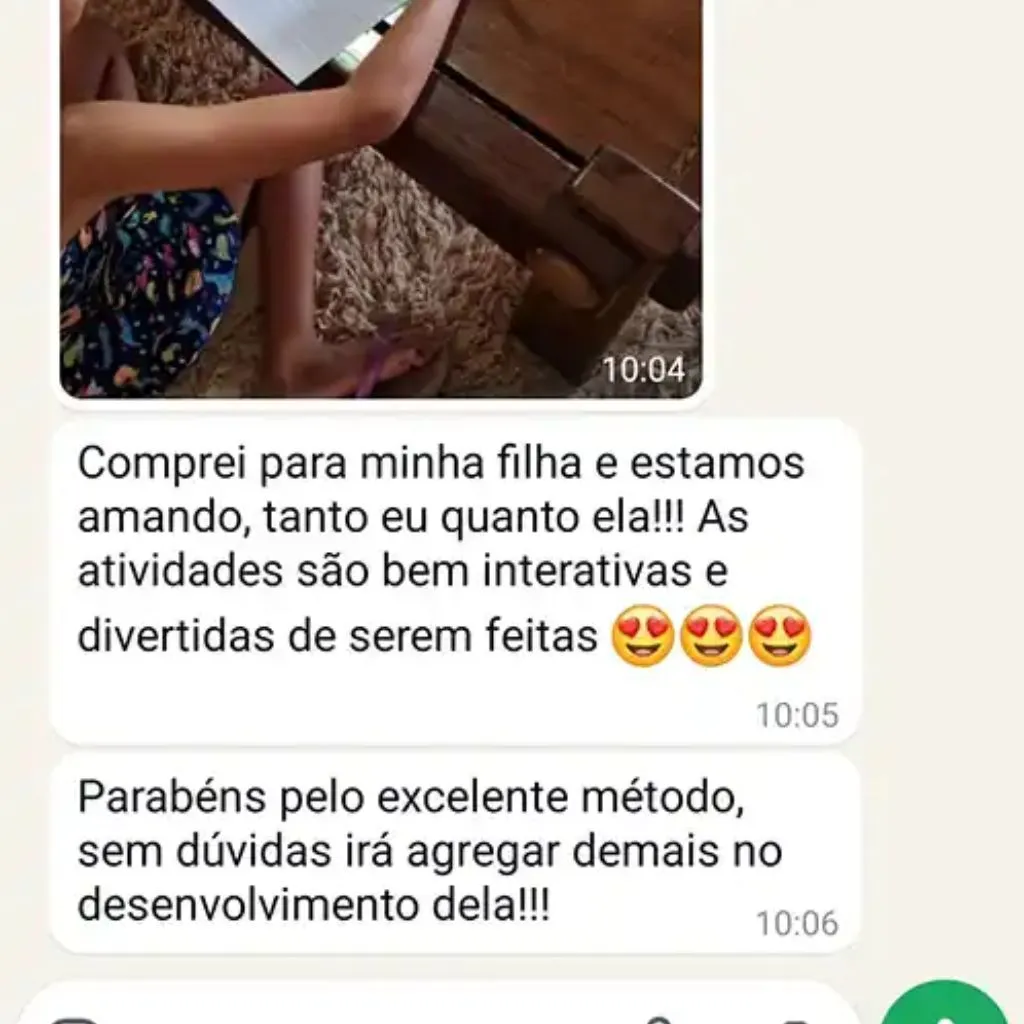 Resultado de aluno do Método Caligrafia Fácil